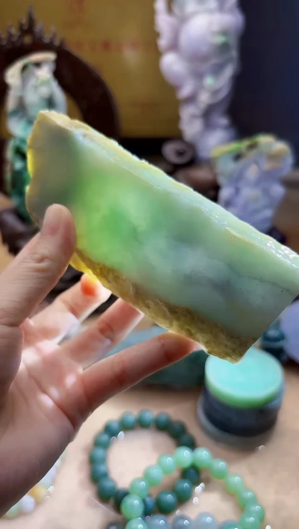 未镶嵌挂件翡翠A货柠优7237