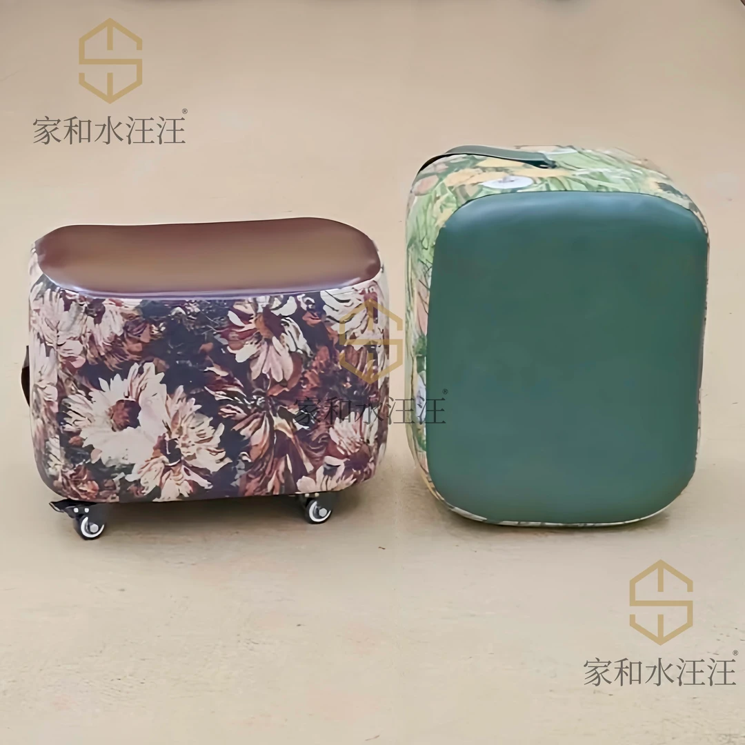 送同色同款【马鞍溜溜凳】带滑轮带轮滑家用客厅沙发软包椅