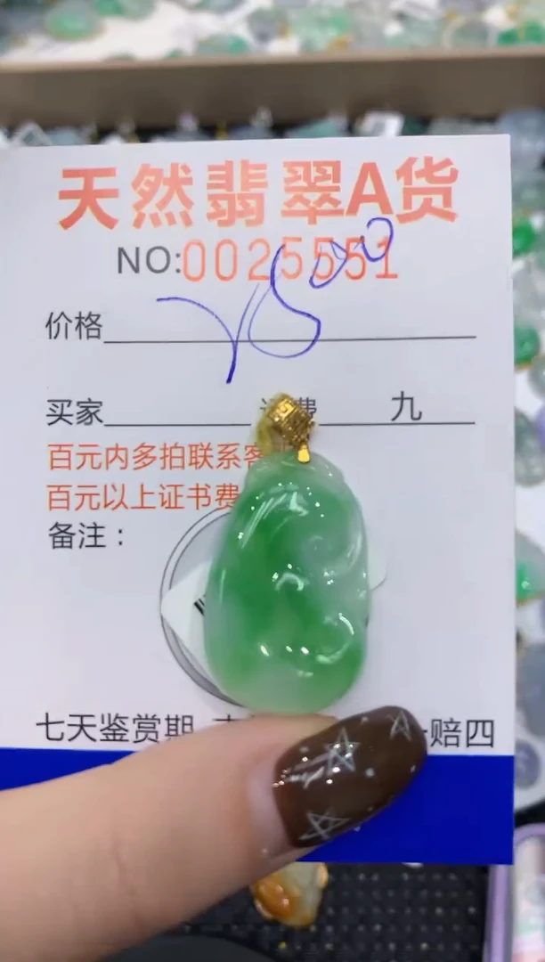 【闪购商品】翡翠颈饰18K金镶嵌1111111111111