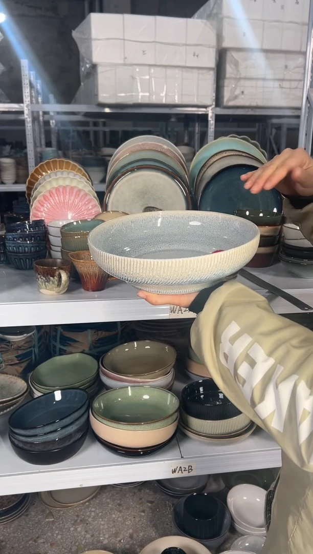 陶瓷外贸尾货瑕疵满20包邮X 大深盘