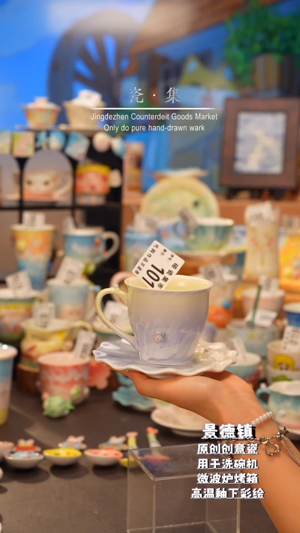 杯子(****王101景德镇手工手绘高温釉下彩