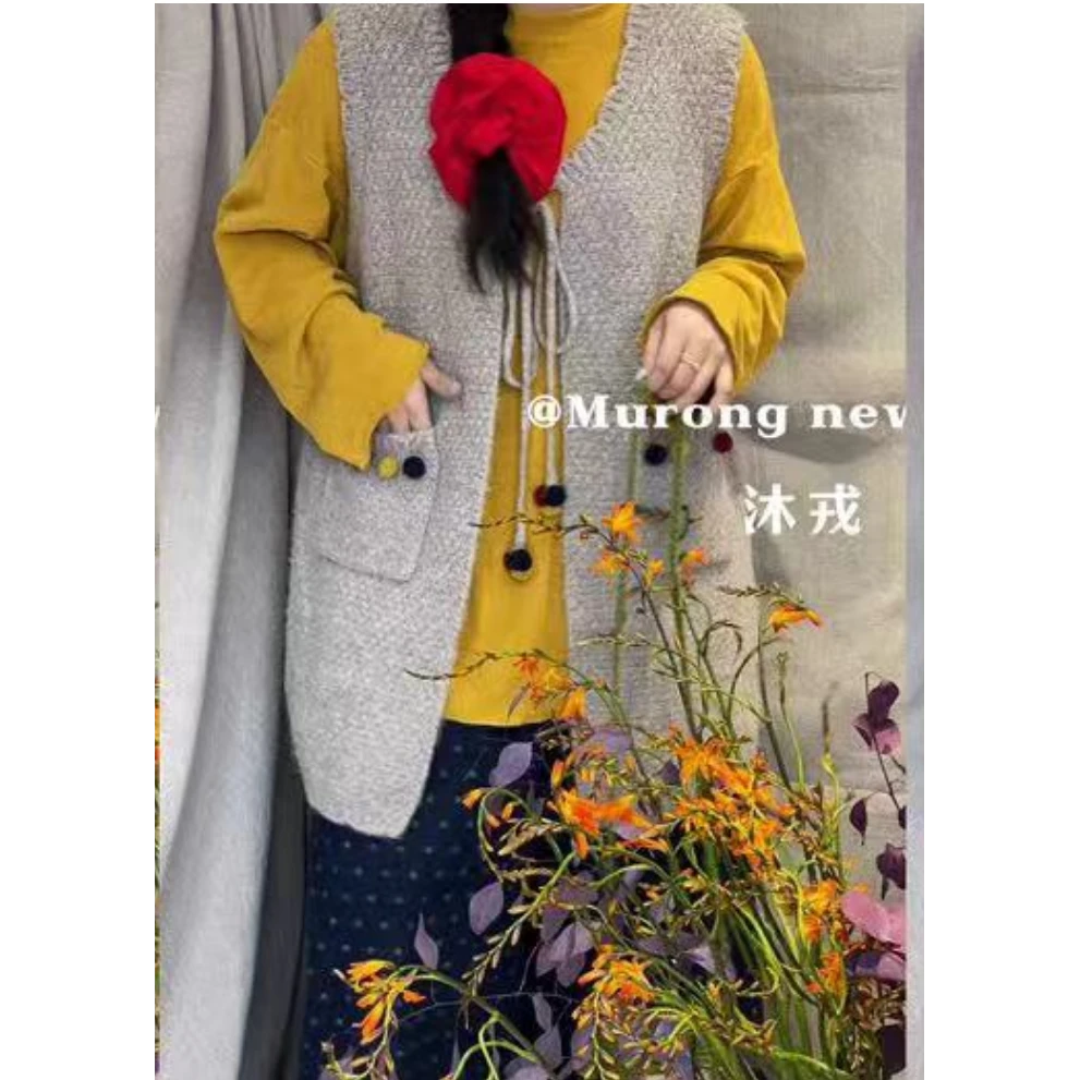 叨叨推荐款 MR#8273#口袋小球马甲（冬季新款）FL