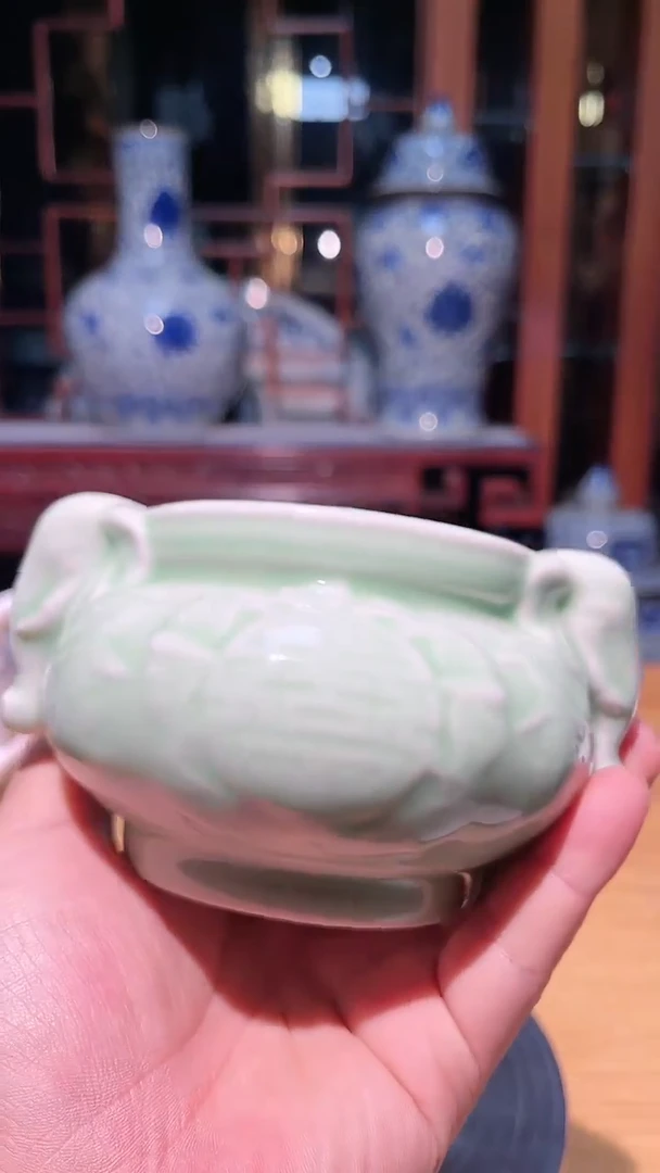 【闪购商品】瓷太平有象影青香炉