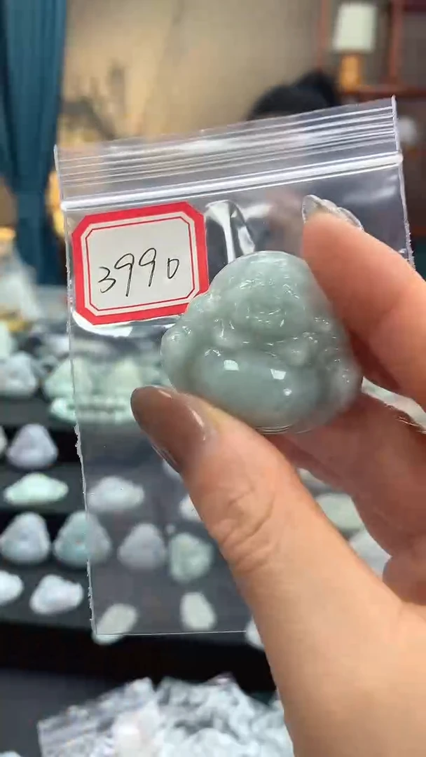 颈饰未镶嵌翡翠佛公3990