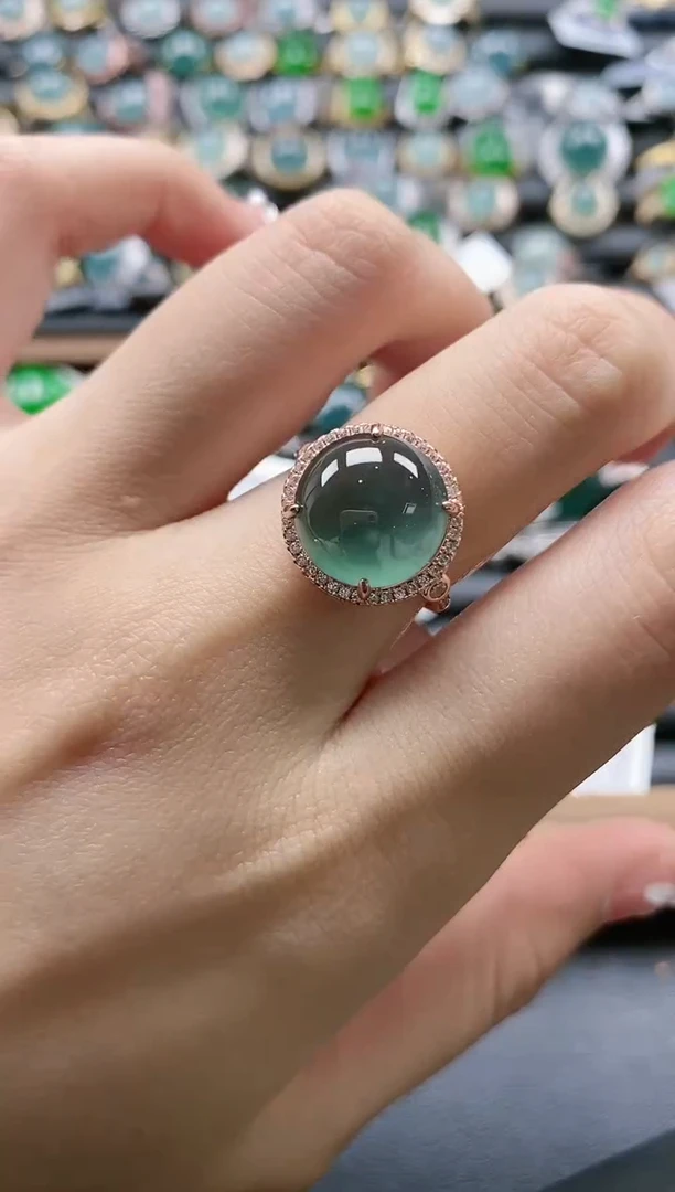 【闪购商品】翡翠戒指银S925镶嵌51151