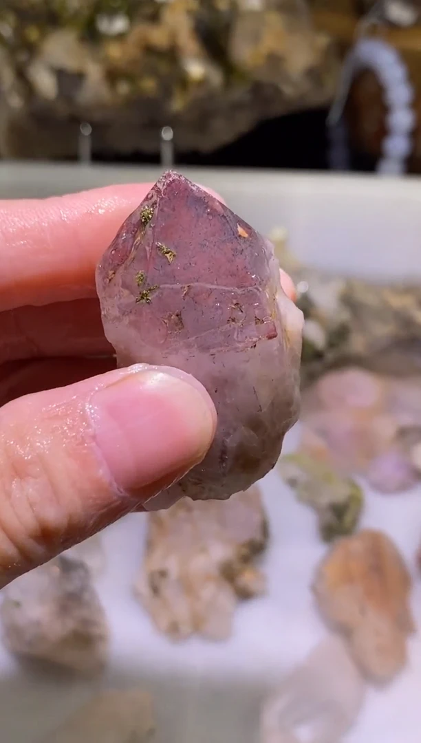 未镶嵌珠宝半成品水晶62号粉红色四川超七花园水晶
