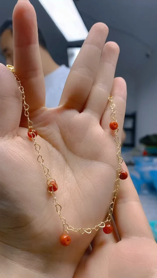 【闪购商品】翡翠耳饰合金096翡翠脚链