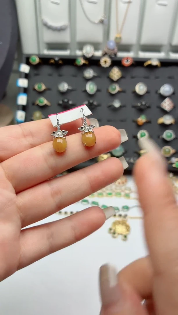 银S925镶嵌戒指翡翠.