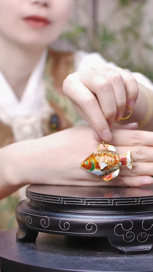 【闪购商品】非遗技艺 景泰蓝鱼黄色