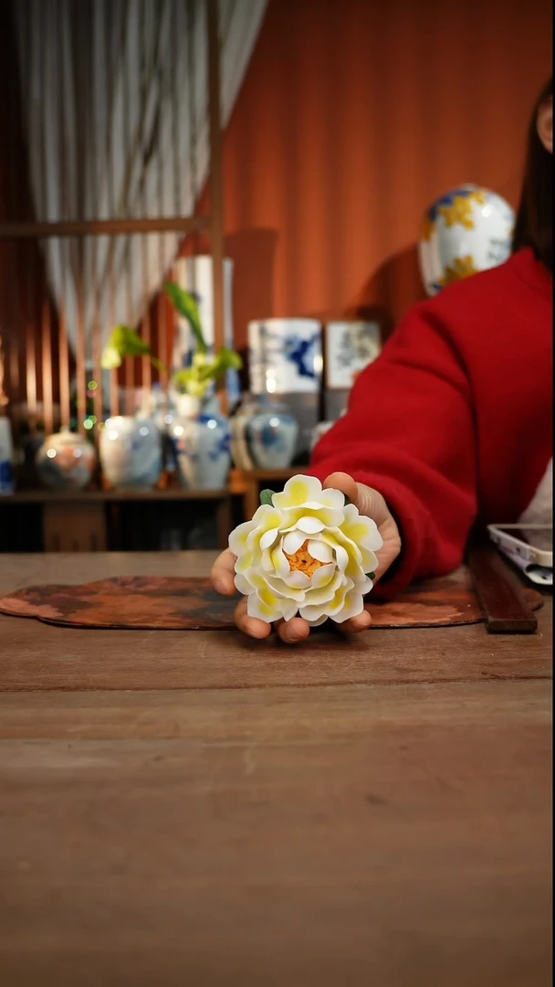 当代高温釉下彩手绘陶瓷餐具