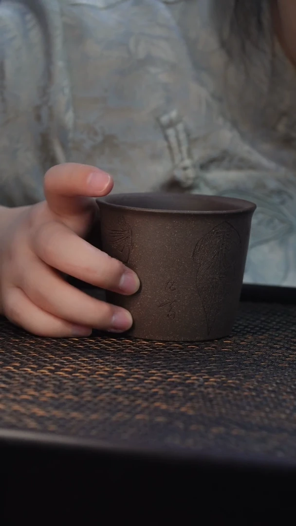 茶杯紫砂非遗茶器-敦煌飞天