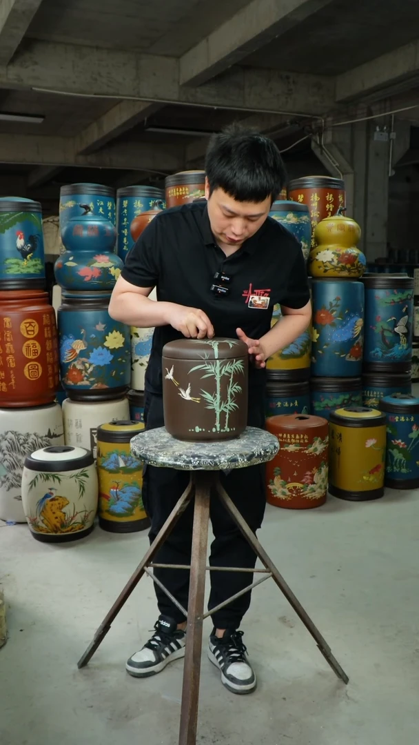 宜兴原矿紫砂茶叶罐