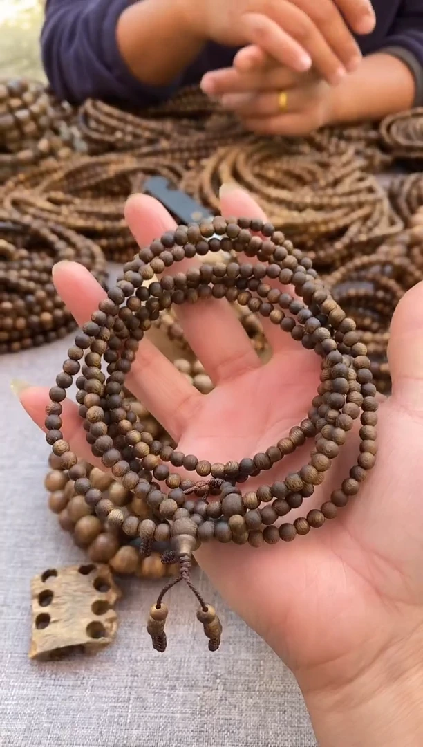 【闪购商品】沉香手串04圆珠多圈棋楠手串多样性发一