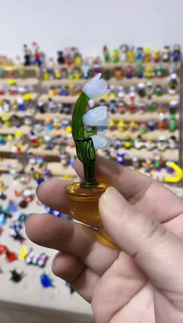 【闪购商品】琉璃手工艺品铃兰盆栽