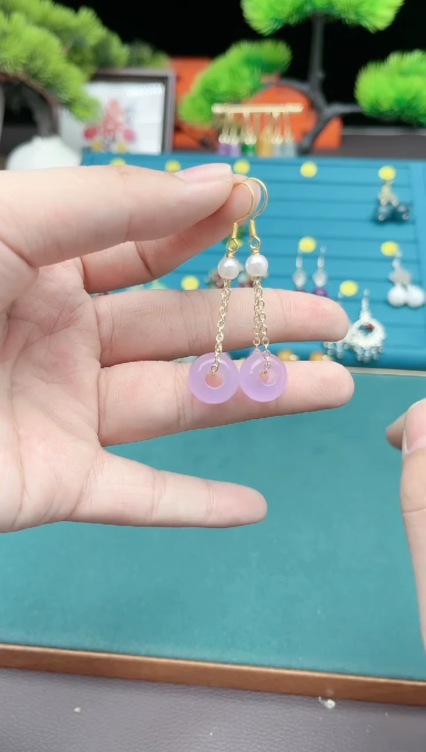 【闪购商品】玛瑙/玉髓耳钉银S925镶嵌715000