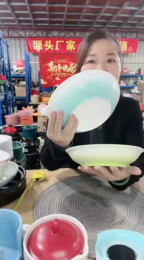 【闪购商品】瑕疵两色8英寸盘2个不可明火