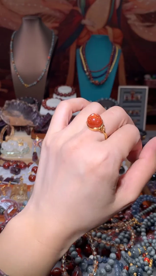 未镶嵌戒指日光石金太阳戒指多样性发其1