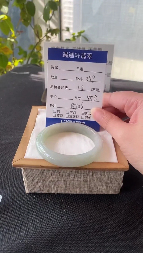 未镶嵌手镯翡翠55.8圈口 B706编码