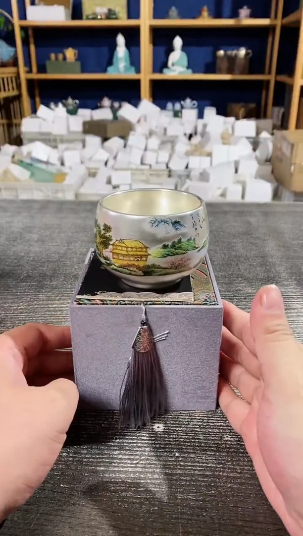 【闪购商品】其他周鸿杰赢定江山大号鎏银杯礼盒装