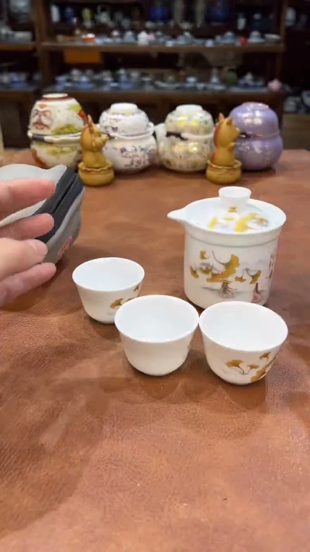真的很便宜会开片的旅行茶具