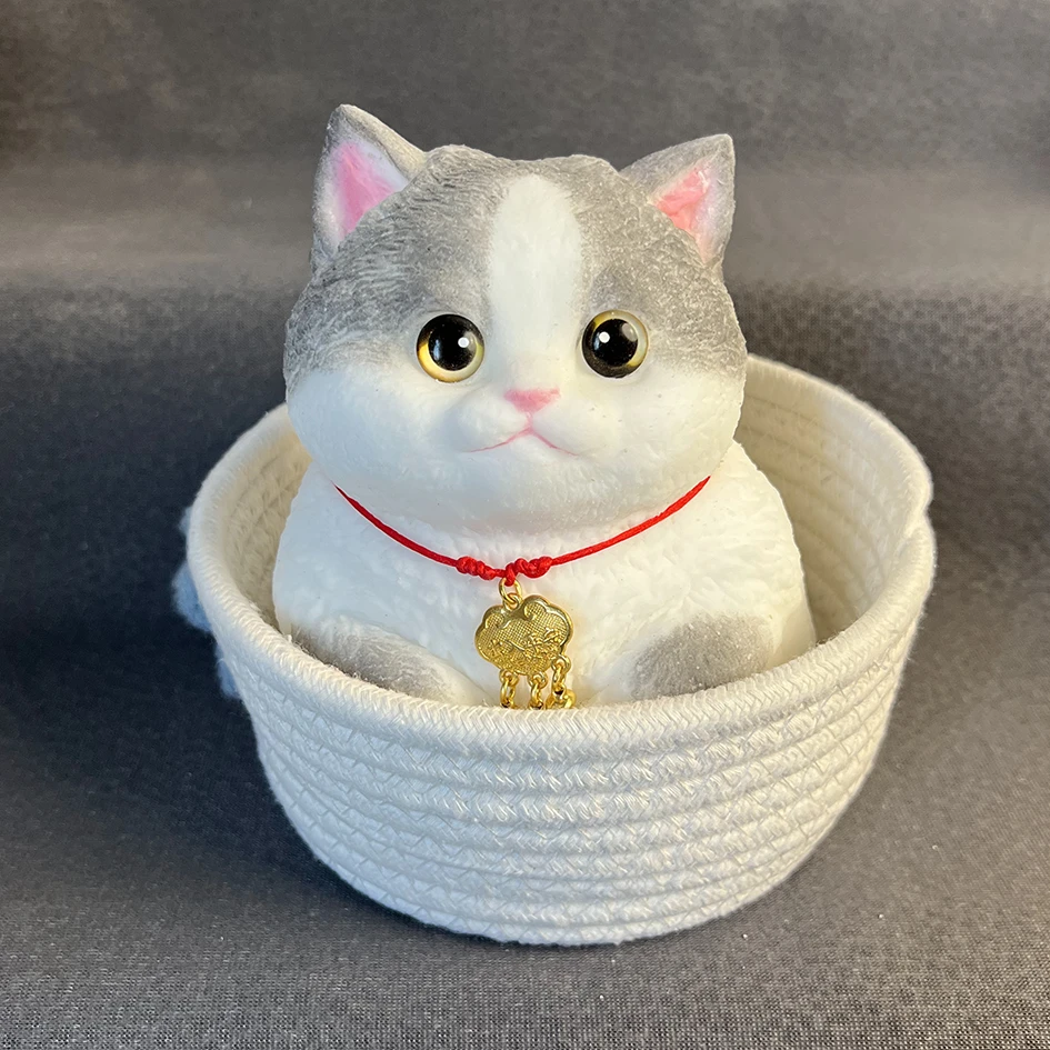 【正版安全】纯手绘仿生胖猫捏捏乐猫猫水感捏捏软弹解压安全软胶