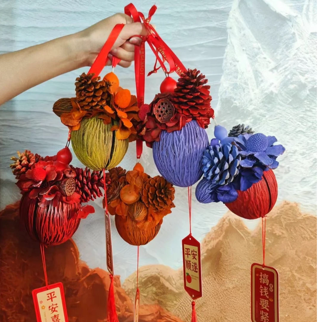 【福气果】年宵永生花挂件幸运挂件喜庆氛围布置摆件