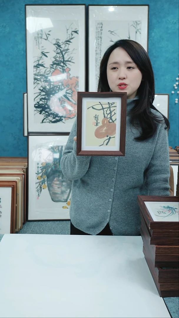 【闪购商品】国画8寸郑志超老师木质摆台