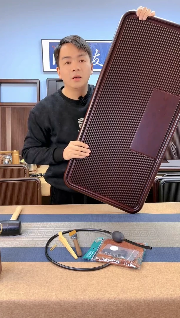 【闪购商品】凌龙红色款式茶盘90*43*4