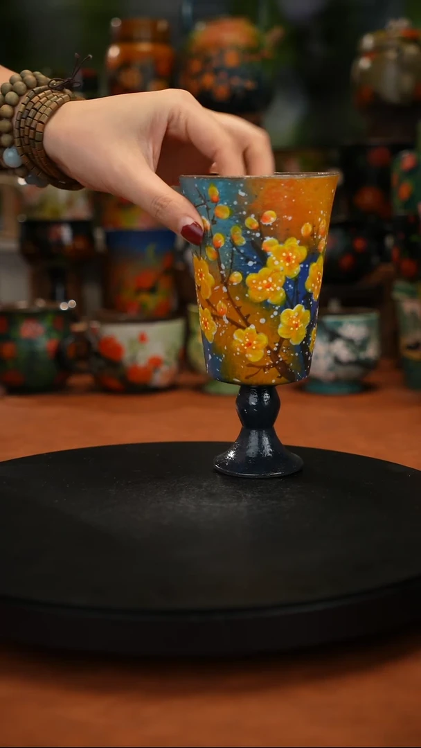 紫砂油画手绘釉 下彩