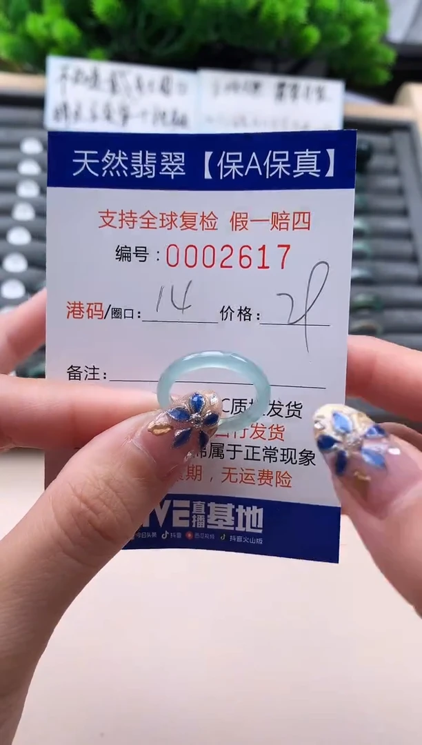 未镶嵌戒指翡翠天然  2617