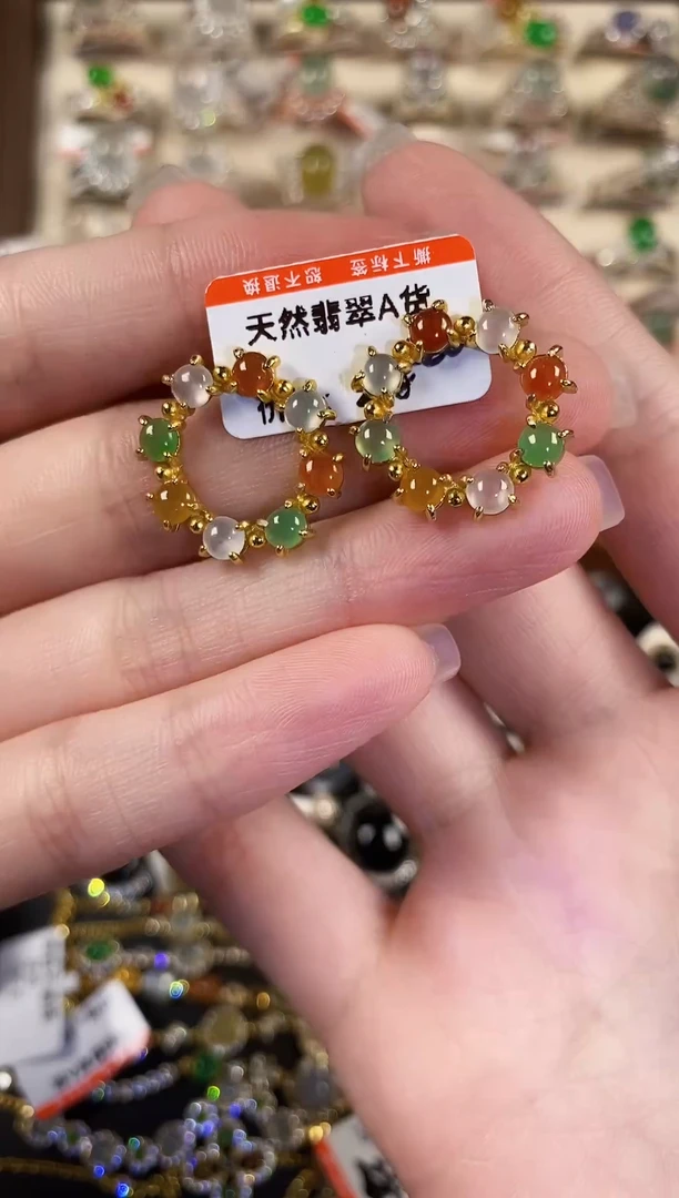 银S925镶嵌戒指翡翠天然A货翡翠44