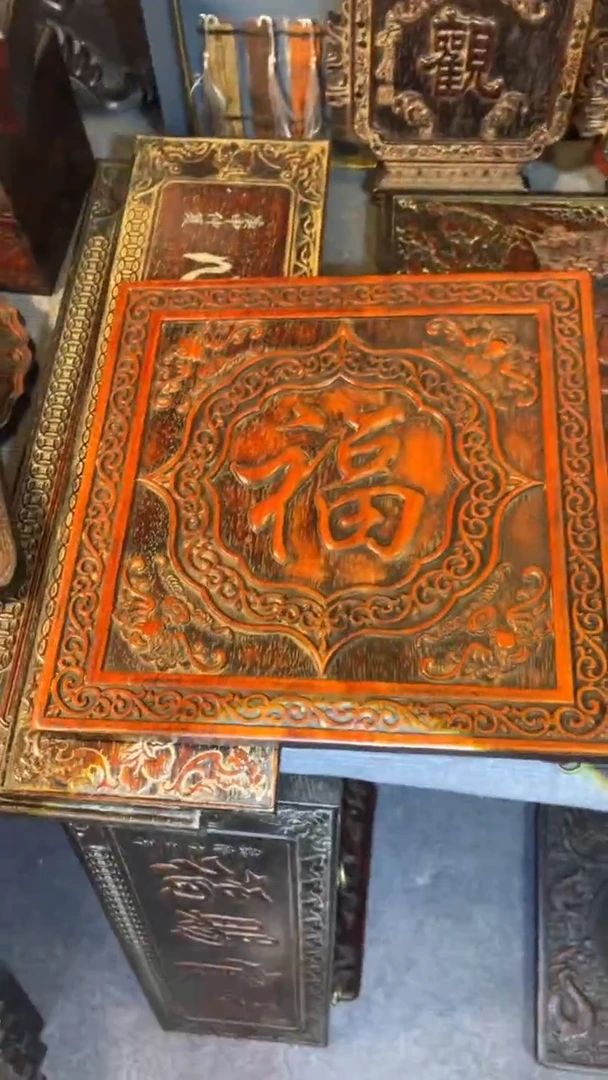 非洲紫檀（红花梨）40x40cm福