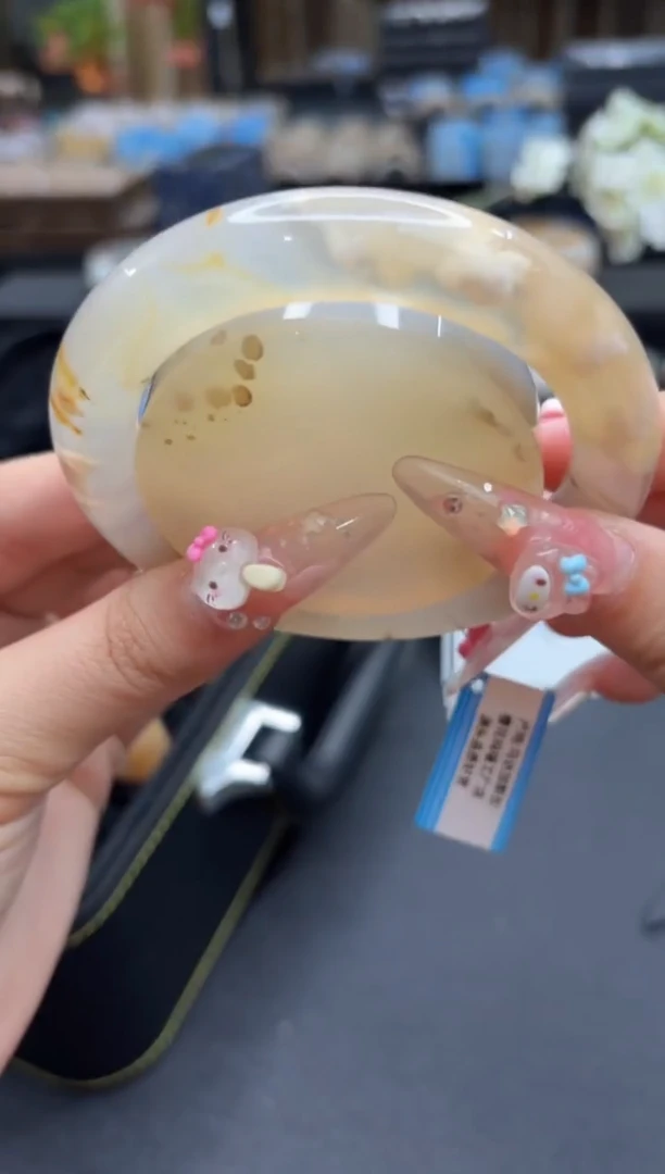 未镶嵌手镯石英质玉292(59圈赠送镯心)