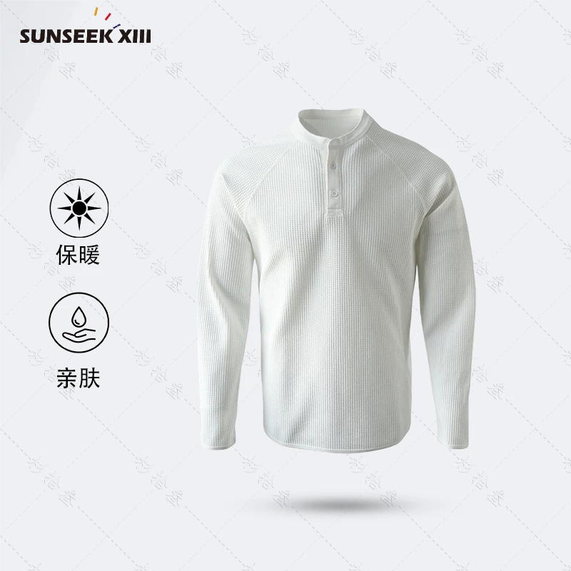 暖型兼备】秋冬弹力抗皱长袖圆领简约风上衣休闲运动长袖恤2573