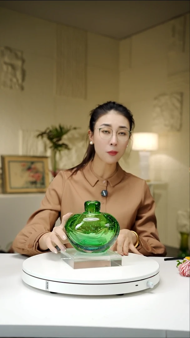 手工艺品琉璃蓝绿色气泡款香薰瓶