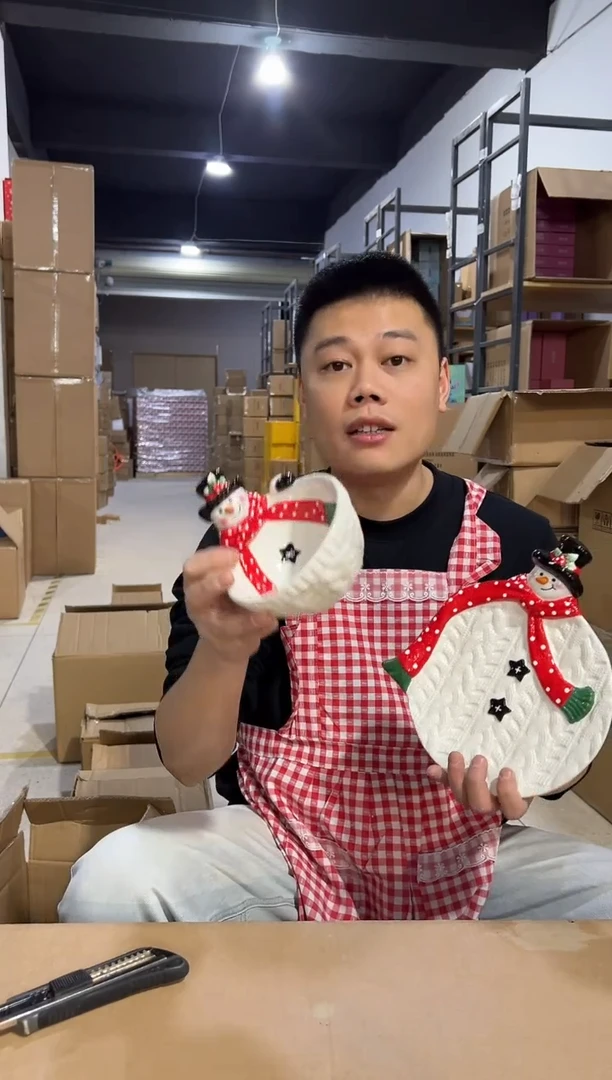 【闪购商品】杯原盒雪人碗 加雪人盘aaa