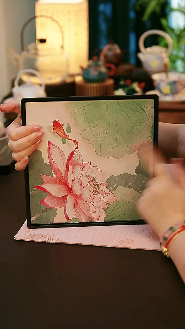 陶瓷茶具荷花干泡盘
