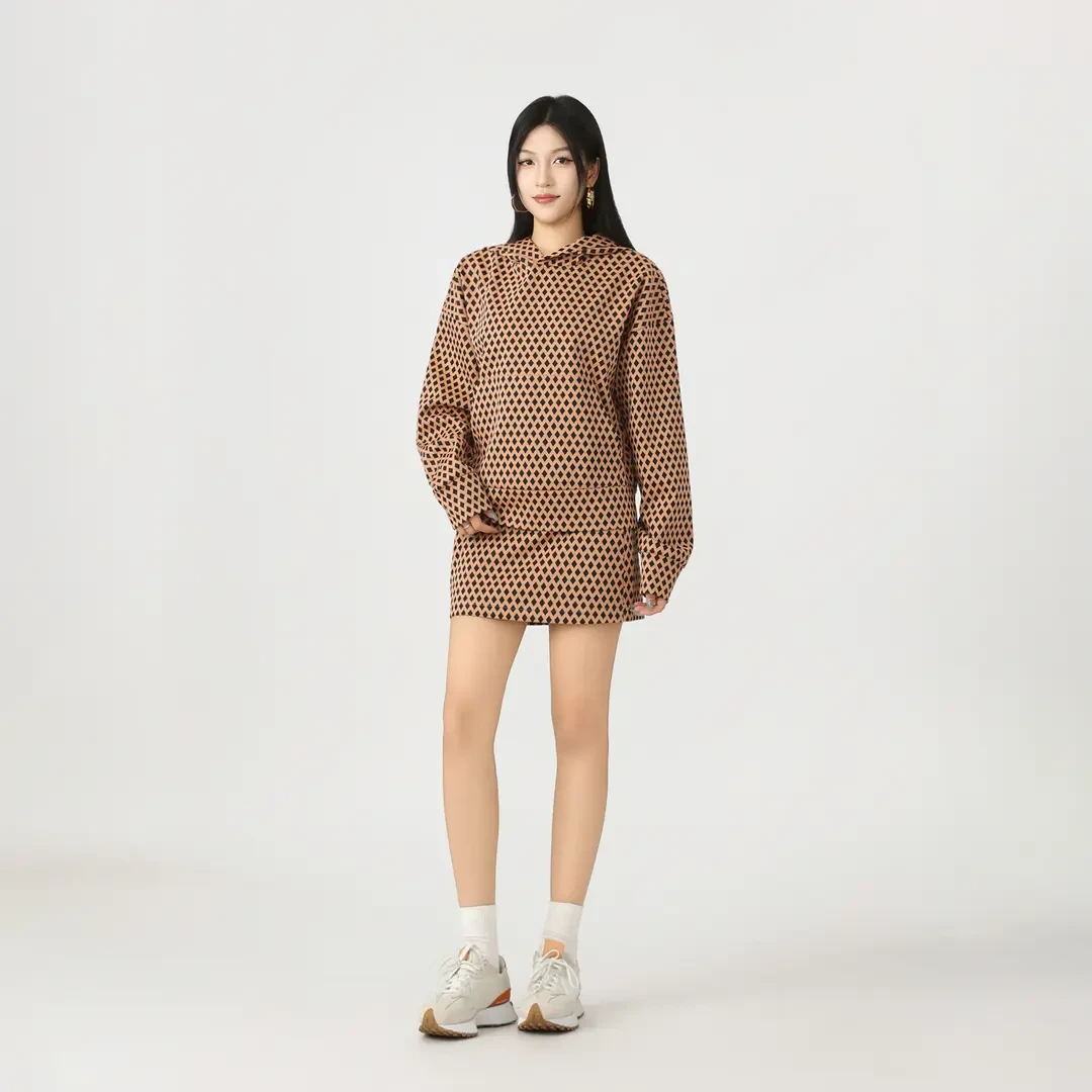 AMASS/阿玛施早秋新款休闲套头长袖帽衫宽松百搭连帽卫衣530046