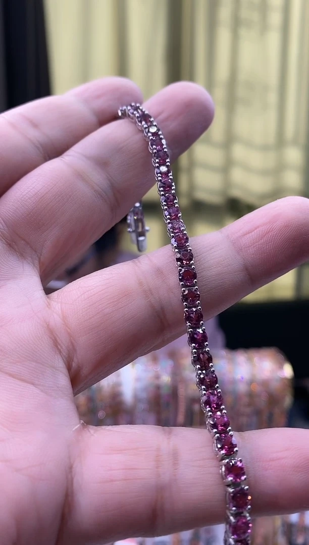 【闪购商品】碧玺手链银S925镶嵌3543543543543