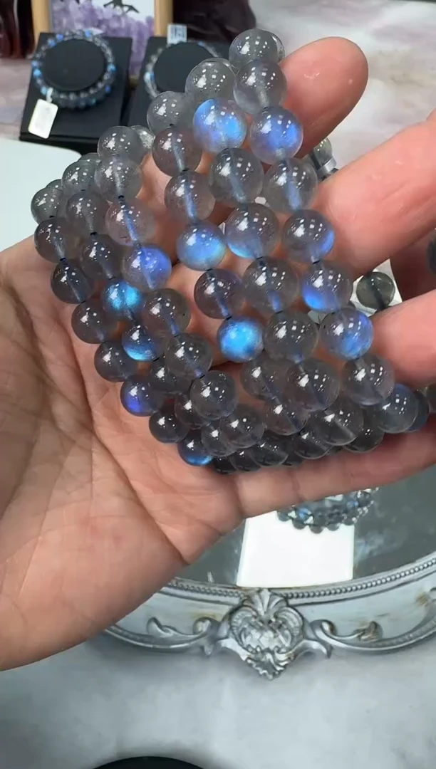 【闪购商品】拉长石手链未镶嵌XL1969约9mm多样性发一件