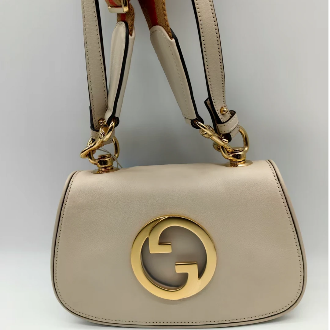 95新 GUCCI/古驰 玺越奢品 古驰白色双G双链条包 THHZ3561