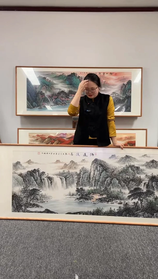 【闪购商品】国画山水源远流长210*80刘佳林