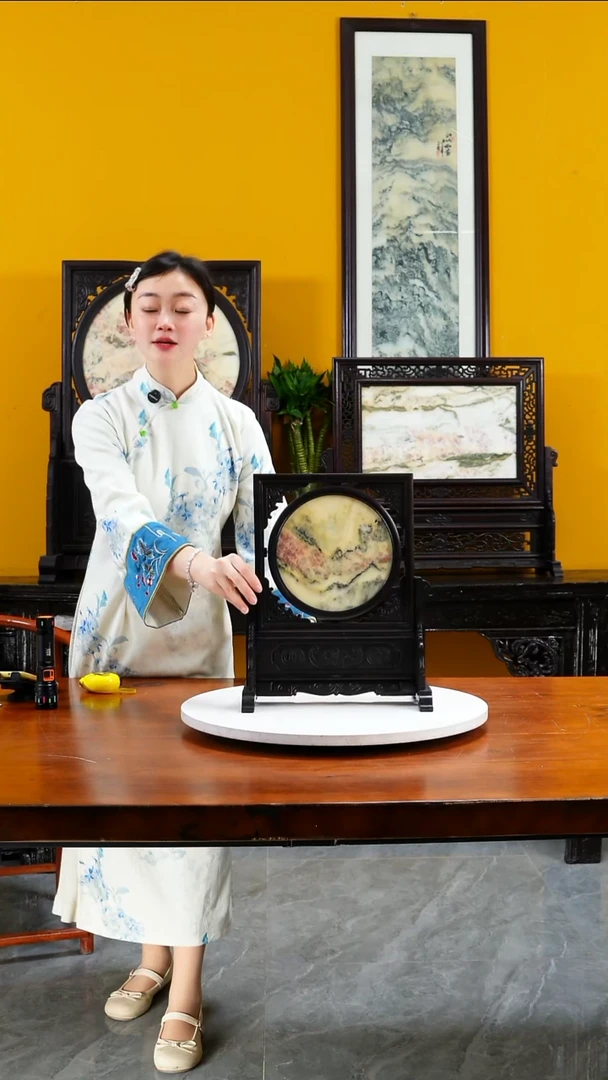石材天然大理石画摆件