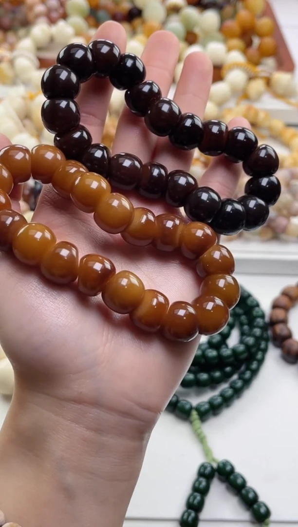 菩提根/象牙果手串z37玉化大肠14瑕疵不补随机