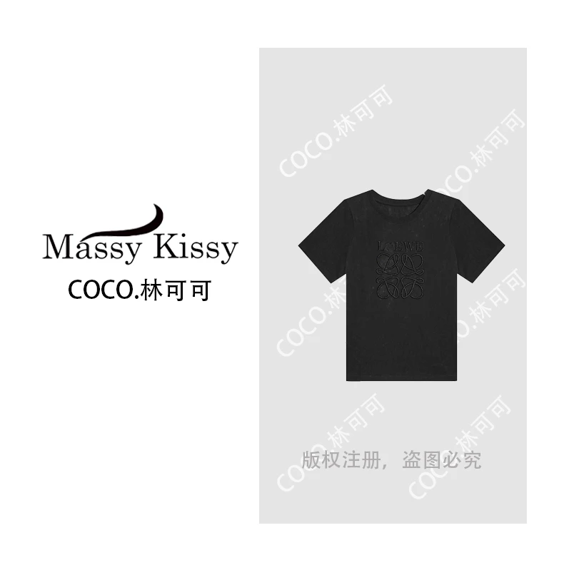 【COCO林可可】A79163新款洋气百搭短袖