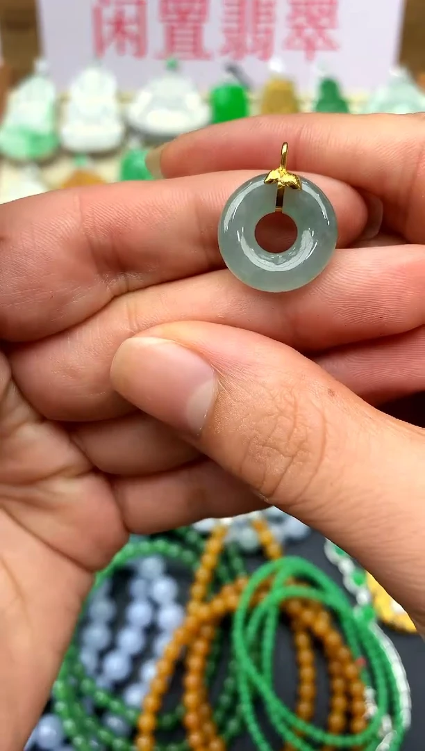 翡翠18K金镶嵌颈饰157-中国好珍宝