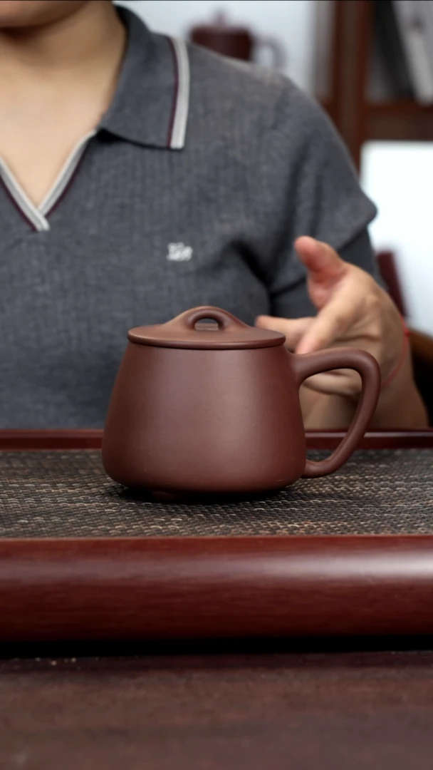 茶杯紫砂尾单瑕疵深井紫泥石瓢盖杯不带礼盒
