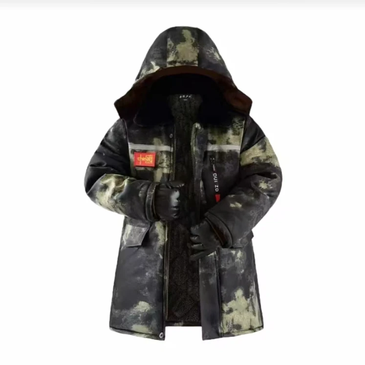 加厚防风防寒劳保棉大衣