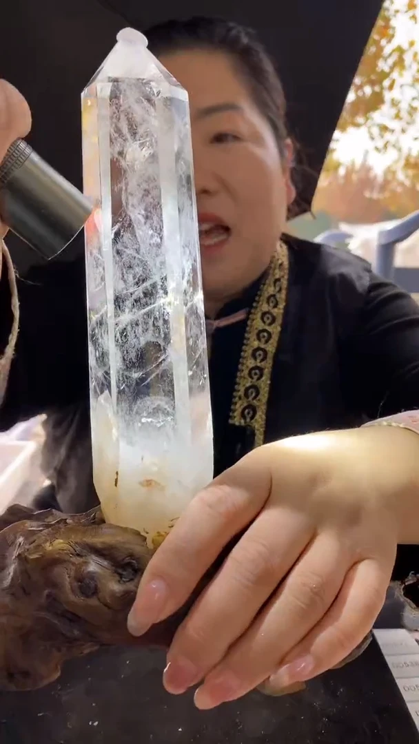 未镶嵌珠宝半成品水晶白水晶柱子D535
