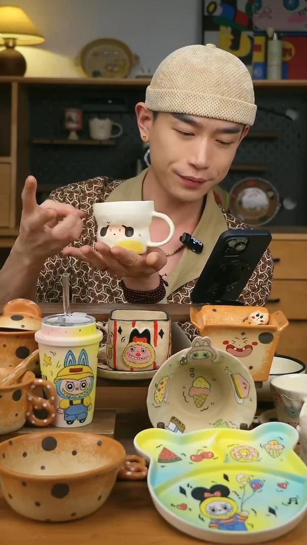 摆件景德镇可爱设计师款陶瓷